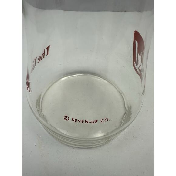 7UP Upside Down Glass The Uncola 7-Up 1970s Vintage Glass 16oz 6”Tall - Picture 5 of 8